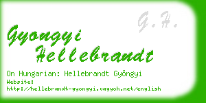 gyongyi hellebrandt business card